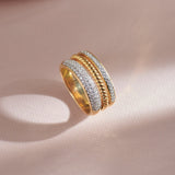 Aura Diamond Stackable Bands, 14K Gold Vermeil, 1/2 ct Lab Grown Diamond-6