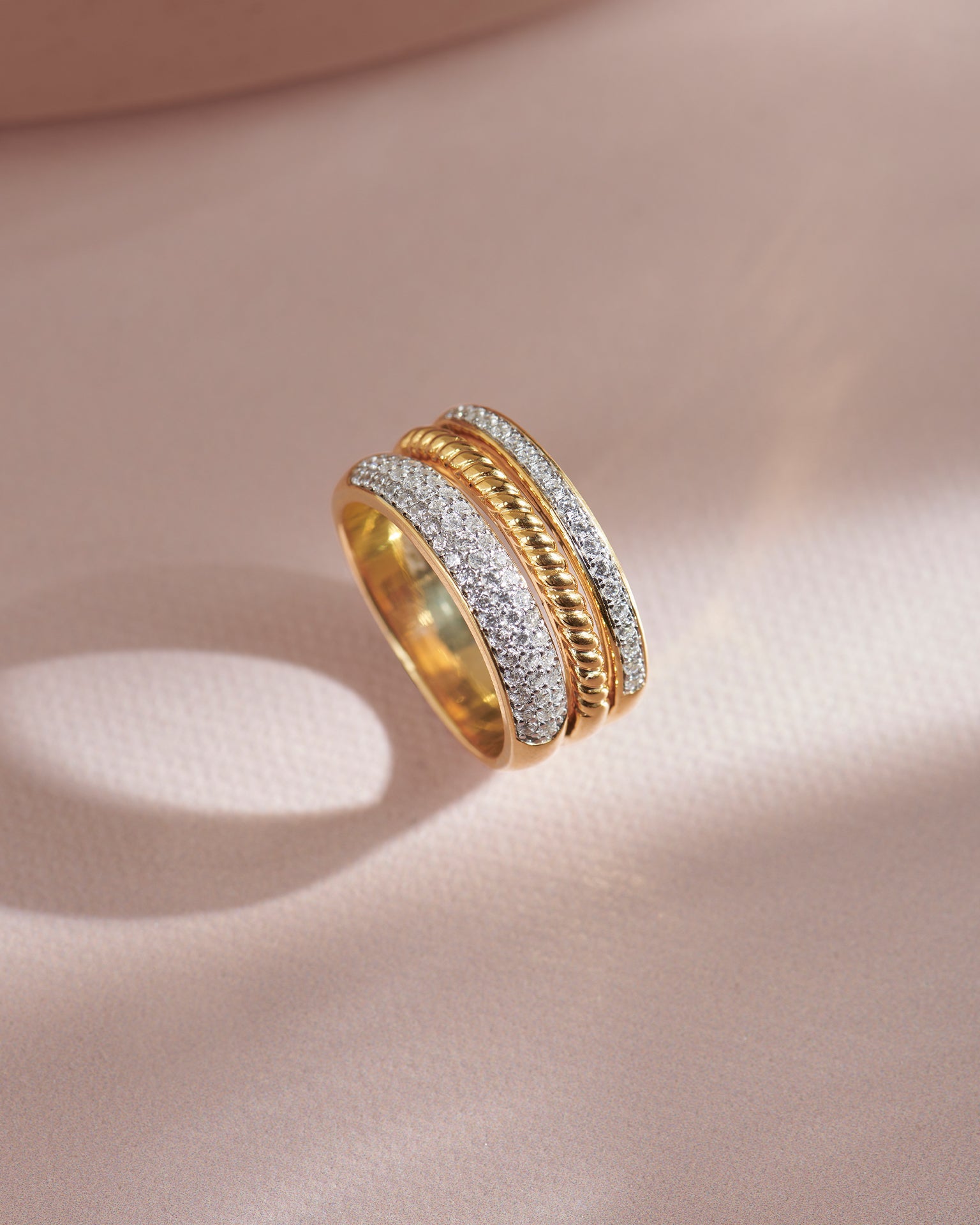 Aura Diamond Stackable Bands, 14K Gold Vermeil, 1/2 ct Lab Grown Diamond-6