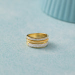 Aura Diamond Stackable Bands, 14K Gold Vermeil, 1/2 ct Lab Grown Diamond-5