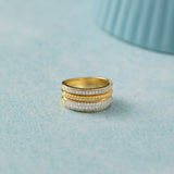 Aura Diamond Stackable Bands, 14K Gold Vermeil, 1/2 ct Lab Grown Diamond-5