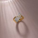 Broad Crossover Band, 14K Gold Vermeil, 5/8 ct Lab Grown Diamond-7