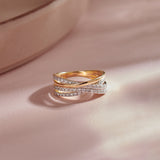 Serene Crossover Band, 14K Gold Vermeil, 5/8 ct Lab Grown Diamond-1
