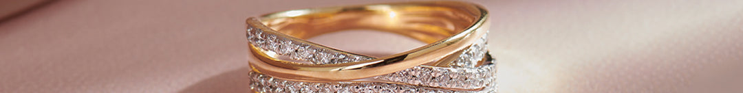 Serene Crossover Band, 14K Solid Gold, 5/8 ct Lab Grown Diamond-1