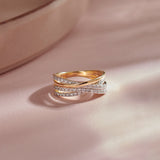 Serene Crossover Band, 14K Gold Vermeil, 5/8 ct Lab Grown Diamond-1