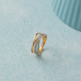 Serene Crossover Band, 14K Gold Vermeil, 5/8 ct Lab Grown Diamond-7