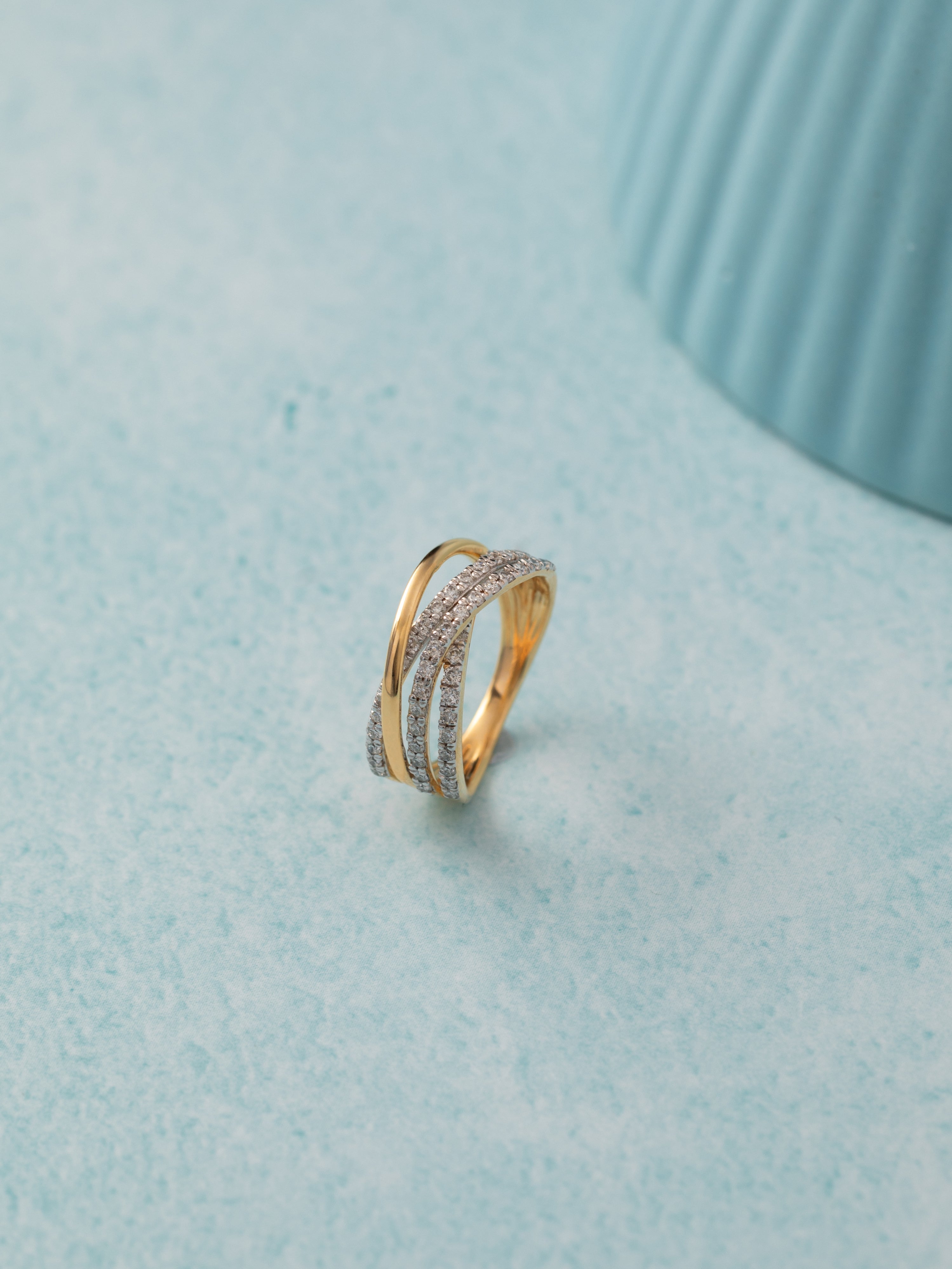 Serene Crossover Band, 14K Solid Gold, 5/8 ct Lab Grown Diamond-7