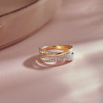 Serene Crossover Band, 14K Solid Gold, 5/8 ct Lab Grown Diamond-8