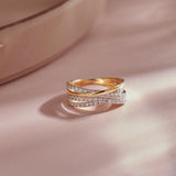 Serene Crossover Band, 14K Solid Gold, 5/8 ct Lab Grown Diamond-8