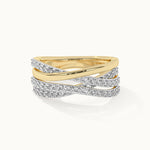 Serene Crossover Band, 14K Solid Gold, 5/8 ct Lab Grown Diamond-3