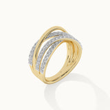 Serene Crossover Band, 14K Solid Gold, 5/8 ct Lab Grown Diamond-5