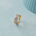 Serene Crossover Band, 14K Gold Vermeil, 5/8 ct Lab Grown Diamond-7