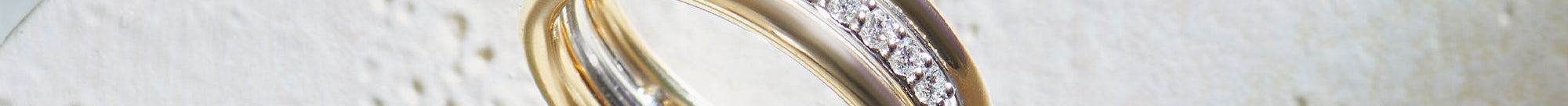 Trio Stacked Diamond Band, 10K Solid Gold, 1/4 ct Lab Grown Diamond-1