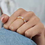 Edgy Pave Stackable Band, 14K Gold Vermeil, 1/4 ct Lab Grown Diamond-4