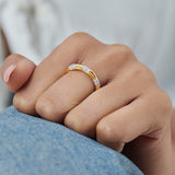 Edgy Pave Stackable Band, 14K Gold Vermeil, 1/4 ct Lab Grown Diamond-4