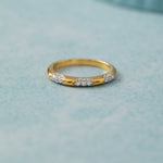 Edgy Pave Stackable Band, 14K Gold Vermeil, 1/4 ct Lab Grown Diamond-5