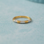 Edgy Pave Stackable Band, 14K Solid Gold, 1/4 ct Lab Grown Diamond-5