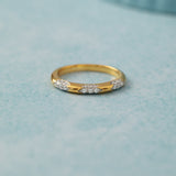 Edgy Pave Stackable Band, 14K Solid Gold, 1/4 ct Lab Grown Diamond-5