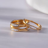 Four Row Stackable Diamond Band, 14K Gold Vermeil, 1/3 ct Lab Grown Diamond-6