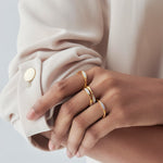 Four Row Stackable Diamond Band, 14K Gold Vermeil, 1/3 ct Lab Grown Diamond-4