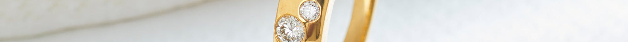 Scatter Wide Diamond Band, 14K Gold Vermeil, 1/3 ct Lab Grown Diamond-1