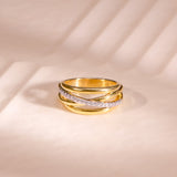 Crossover Pave Diamond Band