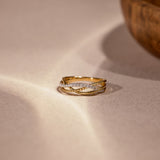 Twisted Pave Diamond Ring
