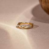 Twisted Pave Diamond Ring
