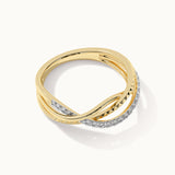 Twisted Pave Diamond Ring