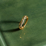 Twisted Pave Diamond Ring