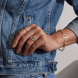 Beaded Stack Diamond Band