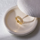Beaded Stack Diamond Band