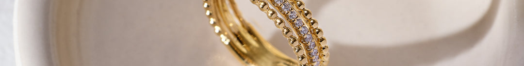 Beaded Stack Diamond Band