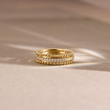 Beaded Stack Diamond Band