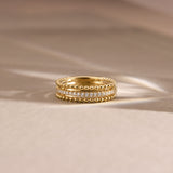 Beaded Stack Diamond Band