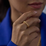 Beaded Stack Diamond Band