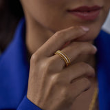 Beaded Stack Diamond Band