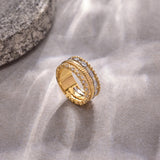 Texture Stacked Diamond Band