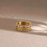Texture Stacked Diamond Band