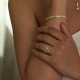 Chunky Stacked Diamond Band