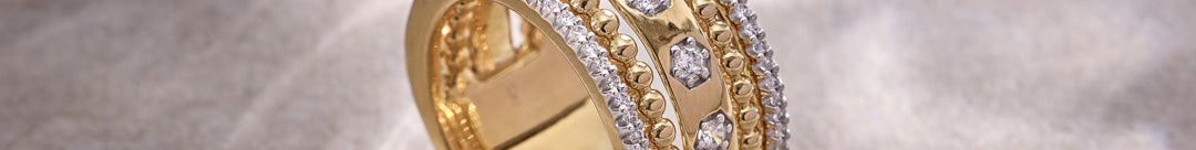Chunky Stacked Diamond Band