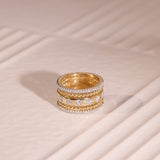 Chunky Stacked Diamond Band