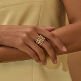 Chunky Stacked Diamond Band