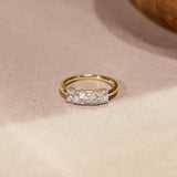 3 Princess Cluster Diamond Ring