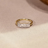 3 Princess Cluster Diamond Ring