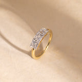 3 Princess Cluster Diamond Ring