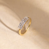 3 Princess Cluster Diamond Ring