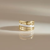 Bold Criss Cross Diamond Band
