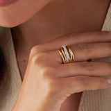 Bold Criss Cross Diamond Band