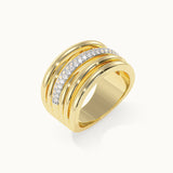 Bold Criss Cross Diamond Band