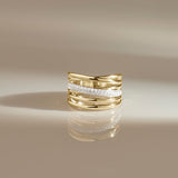 Bold Criss Cross Diamond Band